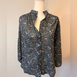 Vintage Ecco Bay Women's floral paisley blouse